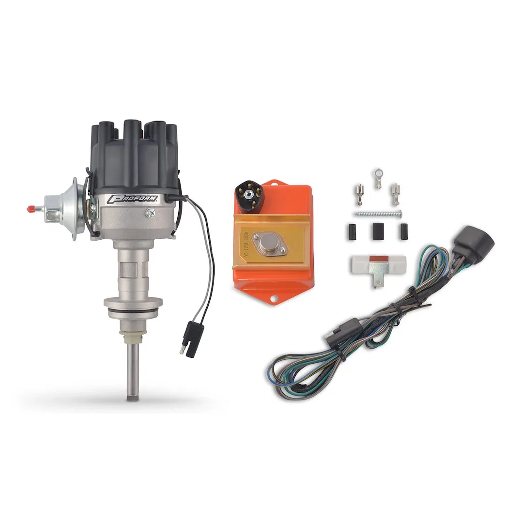 66993 – PROFORM Distributor, For Use On Chrysler 361/ 383/ 400 With Ignition Module Vacuum Advance Black Cap With Fem...